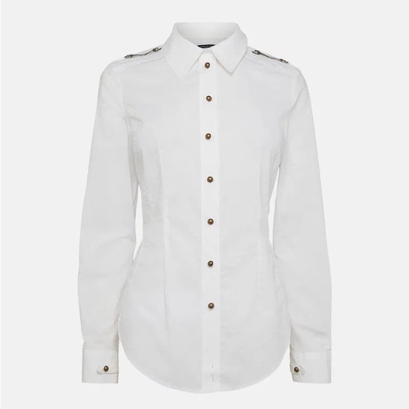 Tops - Karen Millen / equestrian white button down